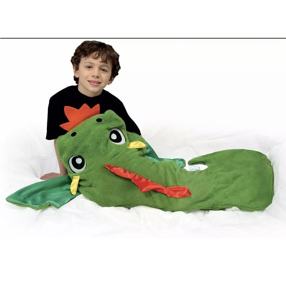 Snuggie Tails Green Dragon Soft Cuddly Blanket AS SEEN ON TV